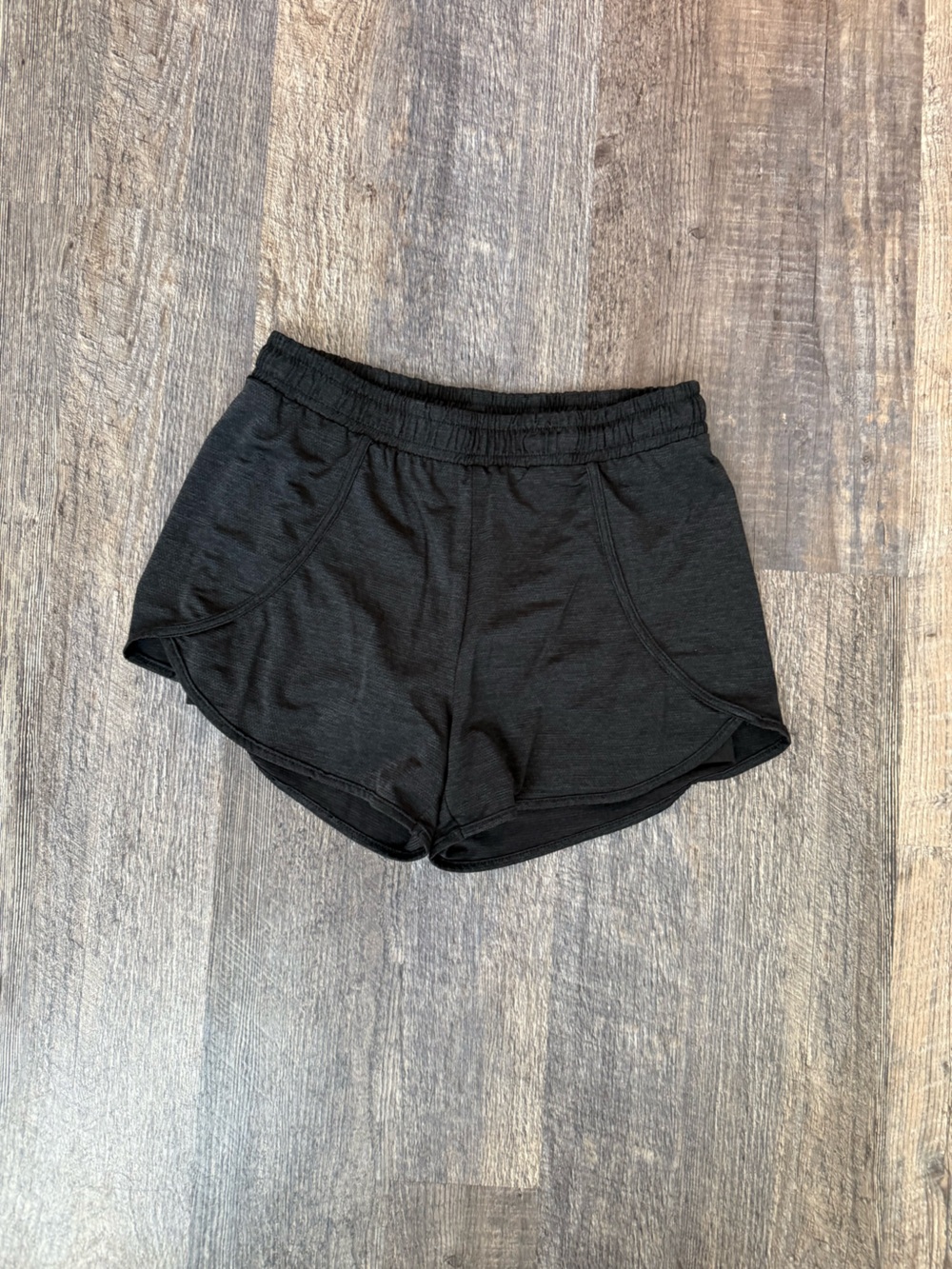 Blevon H Women's Black Athletic Shorts with Elastic Waistband